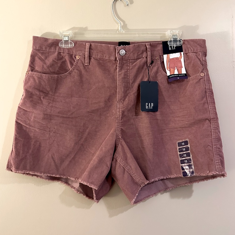 NWT GAP Pink Corduroy Shorts - Size 16